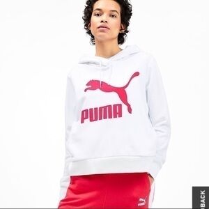 New Puma | White & Pink Comfy & Stylish Hoodie